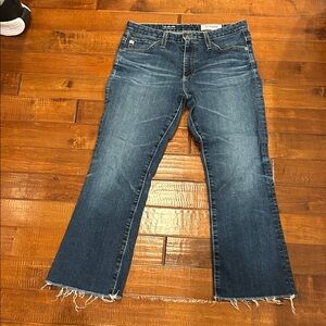 AG Women's Blue Jeans. The high rise slim flare 
The Jodi Crop